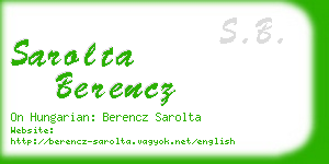 sarolta berencz business card